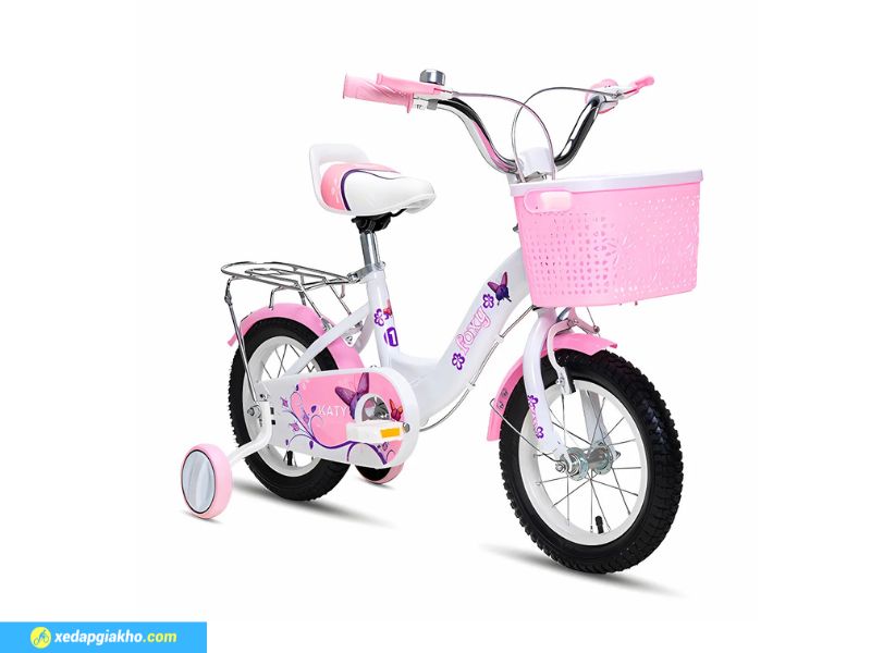 Xe Đạp Trẻ Em Bé Gái Foxy Katy 1 12 Inch 12 Hệ thống phanh đảm bảo an toàn