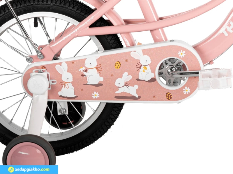 Xe Đạp Trẻ Em Bé Gái Thống Nhất Bunny 12 Inch 10 Xe đạp thiết kế với nhiều hoạt tiết hoạt hình dễ thương