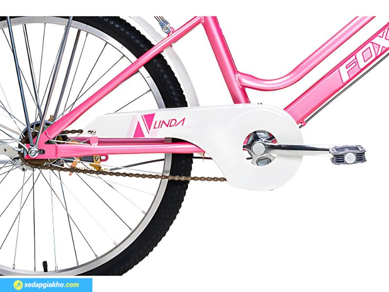 Xe Đạp Nữ Foxy Linda 3 24 Inch 8 Bánh xe 24 inch rộng, bám đường tốt