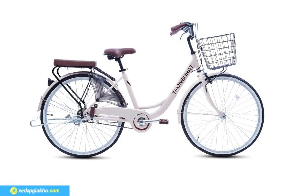 Xe đạp nữ Thống Nhất LD 26 Inch màu kem