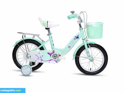 Xe Đạp Trẻ Em Bé Gái Foxy Katy 2 14 Inch màu xanh lá