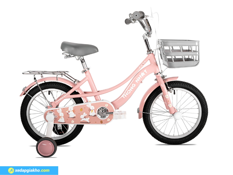 Xe Đạp Trẻ Em Bé Gái Thống Nhất Bunny 12 Inch 8 Xe Đạp Trẻ Em Bé Gái Thống Nhất Bunny 12 inch nhỏ gọn, đáng yêu