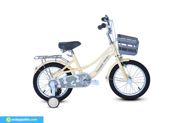 Xe Đạp Trẻ Em Bé Gái Thống Nhất Bunny 12 inch Be