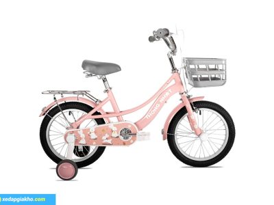 Xe Đạp Trẻ Em Bé Gái Thống Nhất Bunny 12 inch Hồng