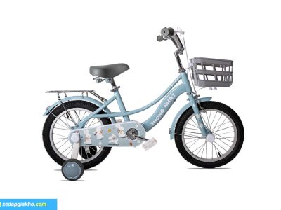 Xe Đạp Trẻ Em Bé Gái Thống Nhất Bunny 12 inch Xanh