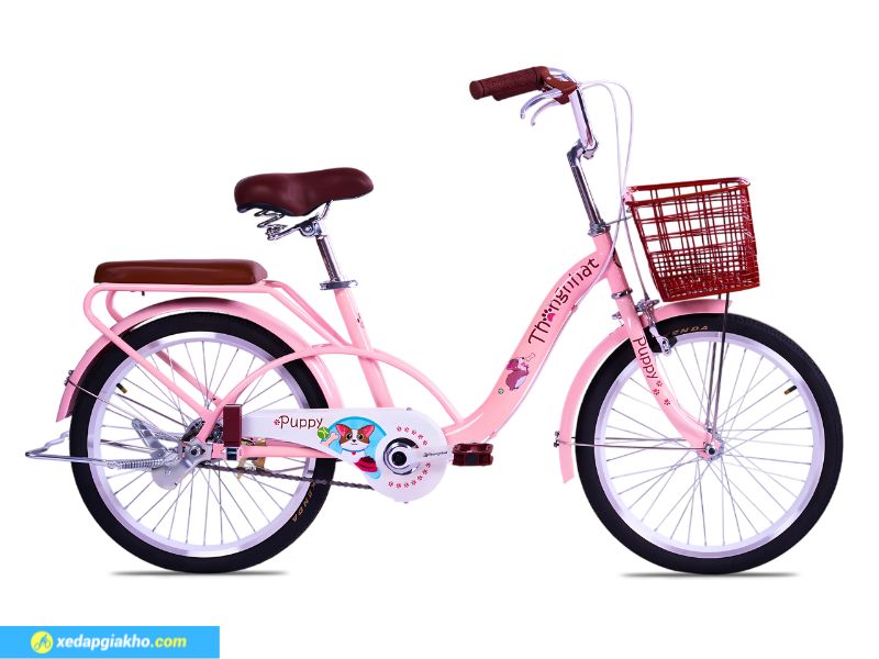 Xe Đạp Trẻ Em Bé Gái Thống Nhất Puppy 20 Inch 11 Khung sườn xe đạp thiết kế hợp kim thép cao cấp, bền bỉ