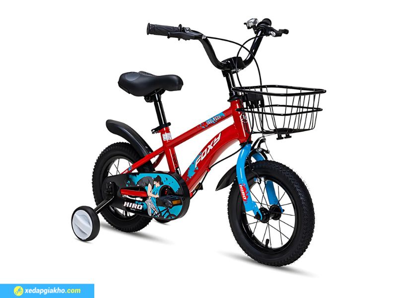 Xe Đạp Trẻ Em Bé Trai Foxy Hiro 1 12 Inch 13 Lốp xe Foxy Hiro 1 12 inch lớp rộng, bám đường tốt