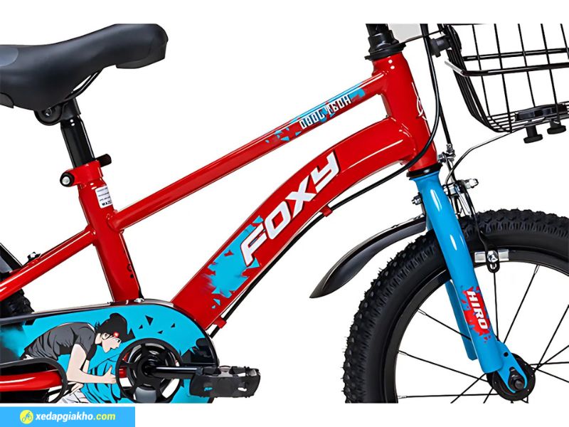 Xe Đạp Trẻ Em Bé Trai Foxy Hiro 2 14 Inch 11 Thiết kế khung thép đảm bảo độ an toàn cho bé