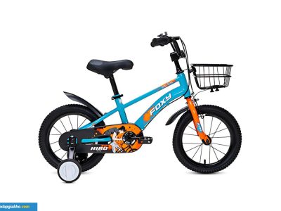 Xe Đạp Trẻ Em Bé Trai Foxy Hiro 2 14 Inch Xanh Dương Cam