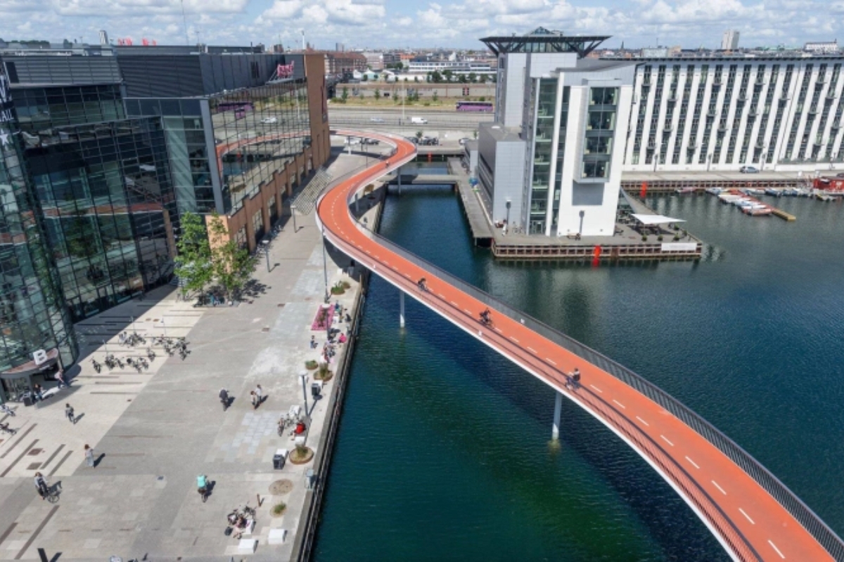 Xe Đạp Trở Thành "Con Cưng" Ở Những Nơi Nào? 19 Cầu Cykelslangen uốn cong, hiện đại ở Copenhagen, Đan Mạch
