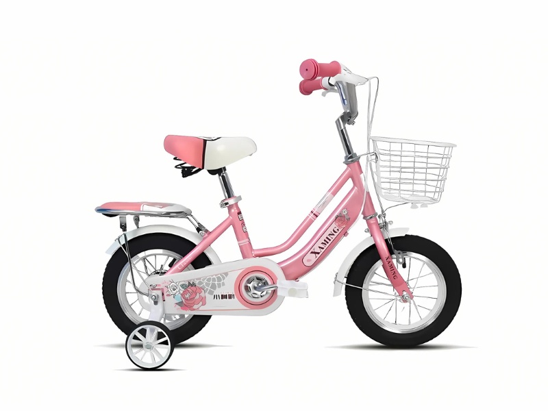 Top Mẫu Xe Đạp Màu Hồng Dễ Thương Khiến Bé Gái Mê Tít 4 Xe đạp trẻ em XAMING nữ 2 gióng 12 Inch khung xe chắc chắn