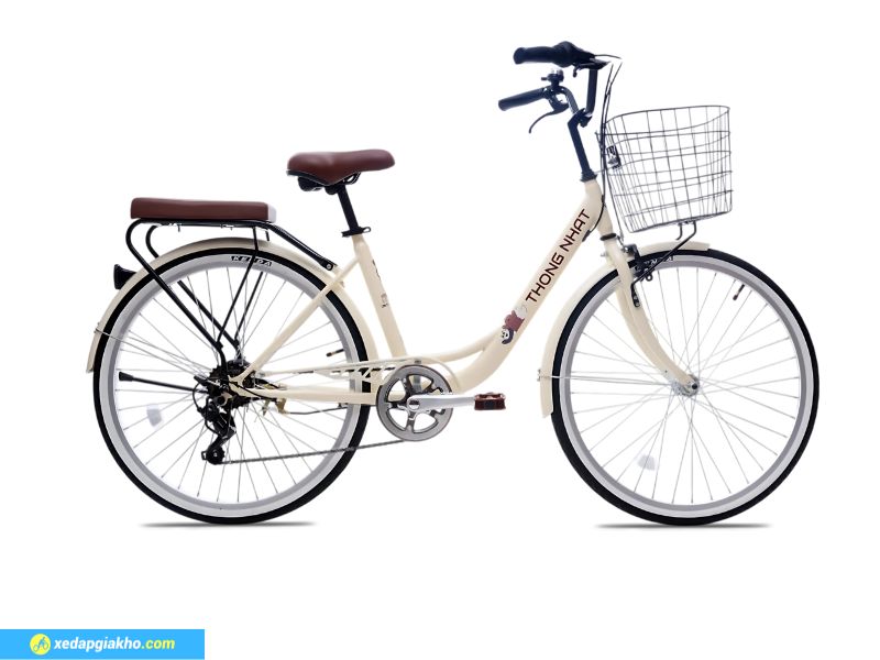 Xe Đạp Nữ Thống Nhất LD 26 Bears (Có Đề) 26 Inch 7 Khung xe sử dụng hợp kim thép bền, thẩm mỹ