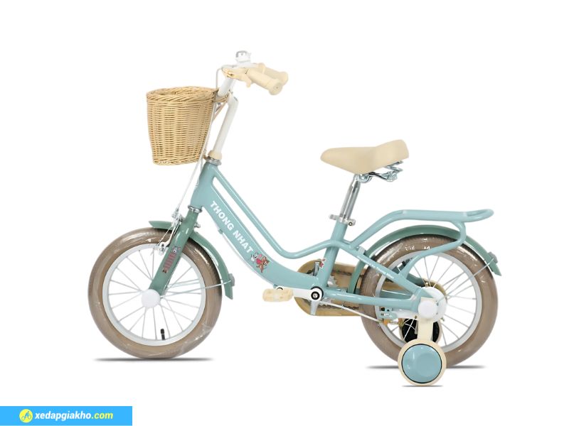 Xe Đạp Trẻ Em Bé Gái Thống Nhất Tom And Jerry 14 inch 8 Phuộc thép giảm rung lắc