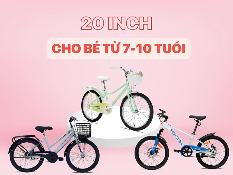 Bé Từ 7-10 Tuổi Đi Size Xe Đạp Bao Nhiêu? 23 Size 20 inch xe đạp cho bé từ 7-10 tuổi