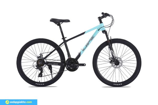 Xe Dap Dia Hinh MTB Life MX2100 26 Inch Den Xanh