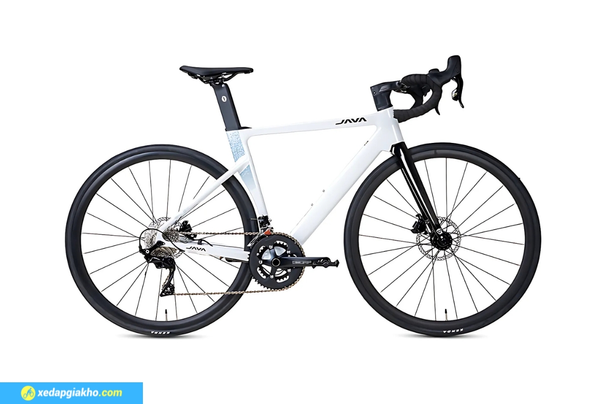 Xe Đạp Đua Java Siluro 6 RX - Tay đề lắc L-Twoo, Shimano 105 8 Xe Đạp Đua Java Siluro 6 RX Màu Trắng- Phiên bản thường