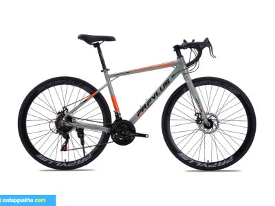 Xe Đạp Đua Papylus PR600 Màu Xám Xi Măng Cam