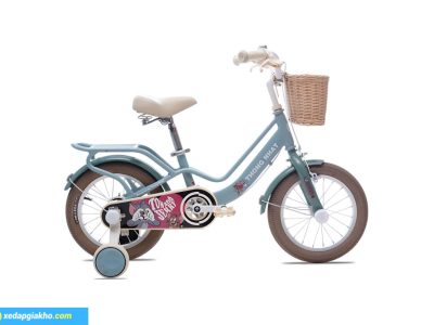 Xe Đạp Trẻ Em Bé Gái Thống Nhất Tom And Jerry 14 inch Xanh