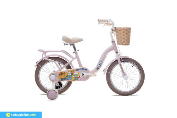 Xe Đạp Trẻ Em Bé Gái Thống Nhất We Bare Bears 16 Inch Hồng