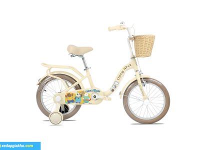 Xe Đạp Trẻ Em Bé Gái Thống Nhất We Bare Bears 16 Inch Vàng