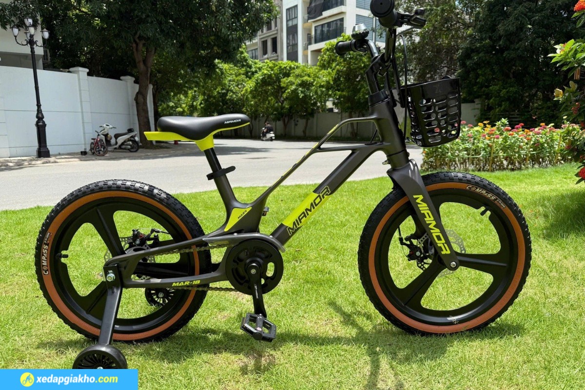 Xe Đạp Trẻ Em Bé Trai RoyalBaby Miamor Mars 18 Inch (Vành Đúc) 5 Xe Đạp Trẻ Em RoyalBaby Miamor Mars 18 Inch Màu Ghi Xanh Lá