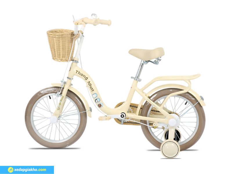 Xe Đạp Trẻ Em Bé Gái Thống Nhất We Bare Bears 16 Inch 10 Xe có họa tiết trang trí ba chú gấu vui nhộn