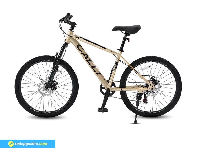 Xe Đạp Địa Hình MTB Calli M340 24 Inch - Shimano, Phanh đĩa cơ 13 Khung xe được chế tạo bằng thép cường lực cho khả năng chịu tải tốt, chắc chắn khi đạp