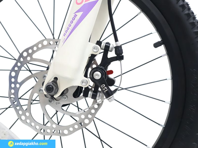 Xe Đạp Địa Hình Trẻ Em Raccoon Dason 20 Inch 14 Phanh đĩa cơ trang bị ở cả 2 bánh cho phản ứng phanh an toàn