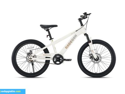 Xe Đạp Địa Hình Trẻ Em Raccoon Dason 22 Inch Màu Trắng