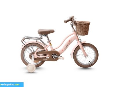 Xe Đạp Trẻ Em Raccoon Nina 18 Inch Màu Hồng
