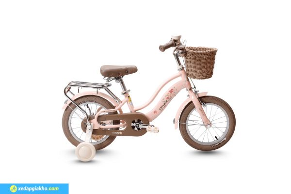 Xe Đạp Trẻ Em Raccoon Nina 18 Inch Màu Hồng