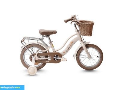 Xe Đạp Trẻ Em Raccoon Nina 18 Inch Màu Kem