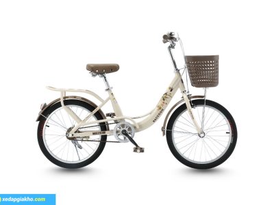 Xe Đạp Trẻ Em Raccoon Rina 20 Inch Màu Trắng