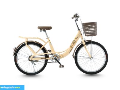 Xe Đạp Trẻ Em Raccoon Rina 20 Inch Màu Vàng