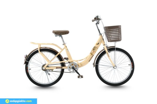 Xe Đạp Trẻ Em Raccoon Rina 20 Inch Màu Vàng