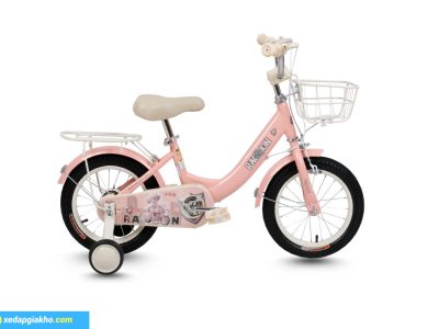 Xe Đạp Trẻ Em Raccoon Tina 12 Inch Màu Hồng