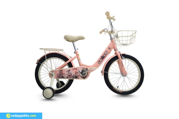_Xe Đạp Trẻ Em Raccoon Tina 18 Inch Màu Hồng
