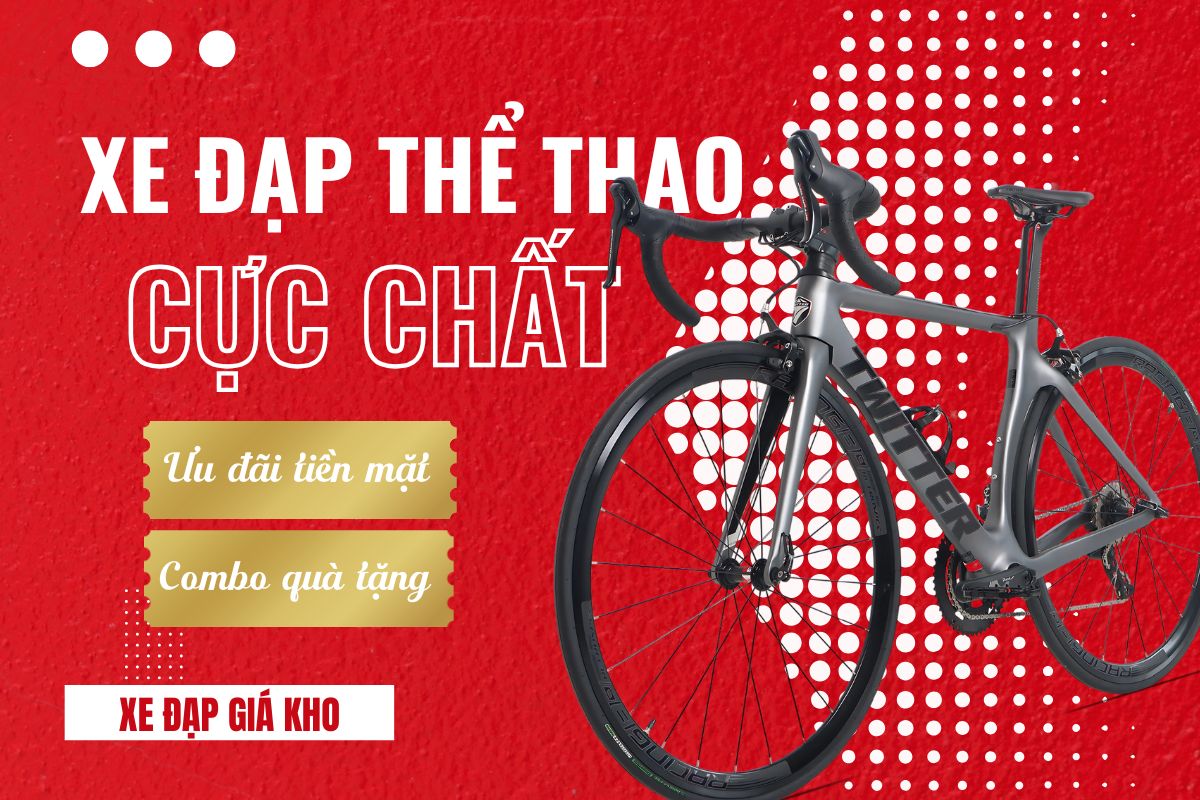 Xe đạp thể thao có nhiều ưu đãi, quà tặng cao cấp cho khách hàng