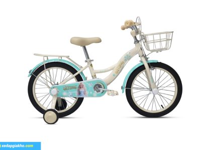 Xe đạp Qitong Anna 18 inch màu kem xanh lá