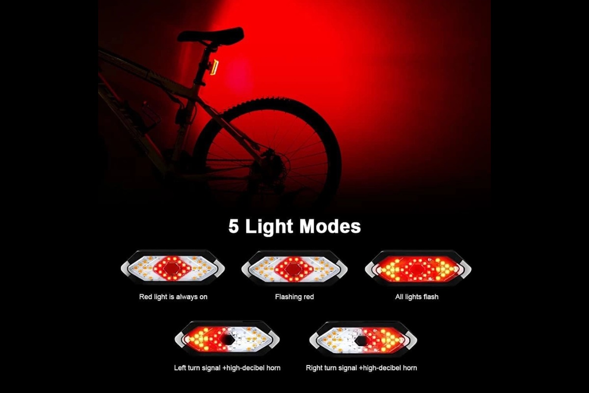 Đèn hậu xi nhan xe đạp Kiotool có 5 chế độ sáng