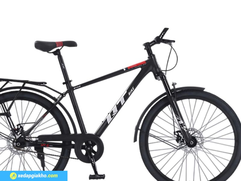 Xe Đạp Địa Hình MTB QT Bike QT140 24 Inch - Phanh đĩa cơ 11 Khung sườn xe cứng cáp, chịu lực tốt và hạn chế móp méo