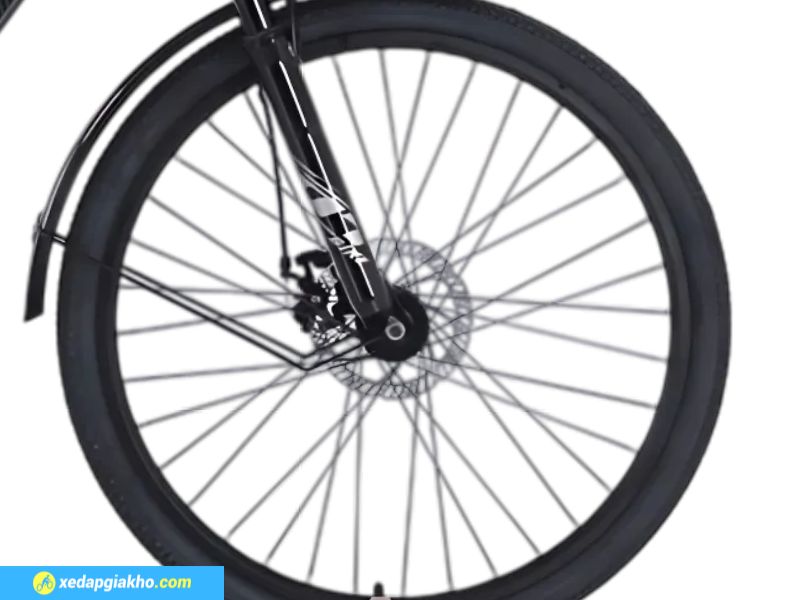 Xe Đạp Địa Hình MTB QT Bike QT140 24 Inch - Phanh đĩa cơ 14 Phanh đĩa cơ cho lực hãm tốt, phản ứng nhanh chóng