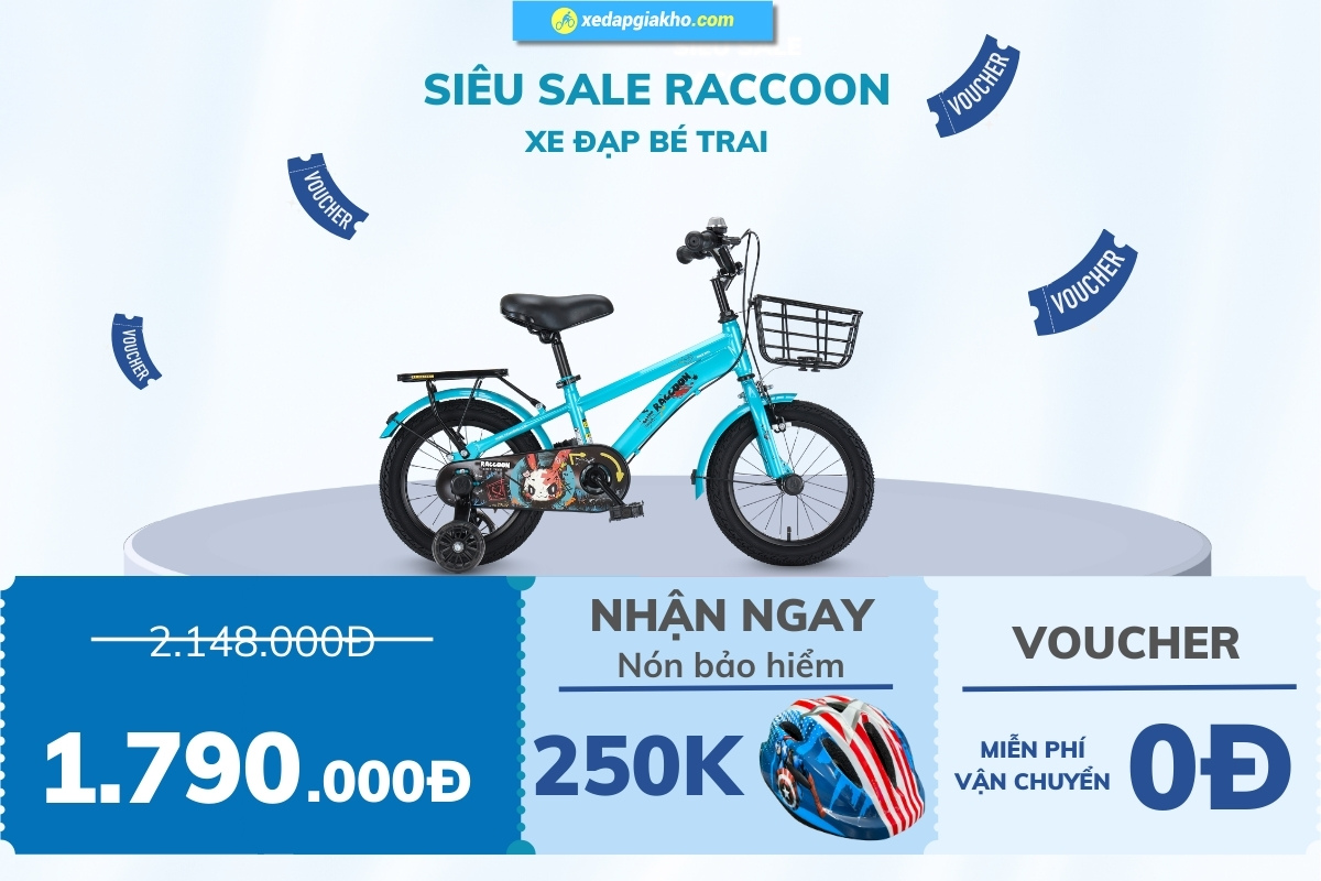 Ưu đãi khuyến mãi có hạn, mua xe đạp bé trai tặng quà hấp dẫn
