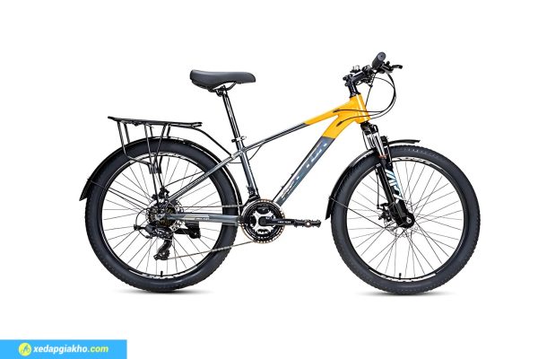 Xe Đạp Địa Hình MTB Hector Lazer 1B 24 Inch Màu Cam Xám