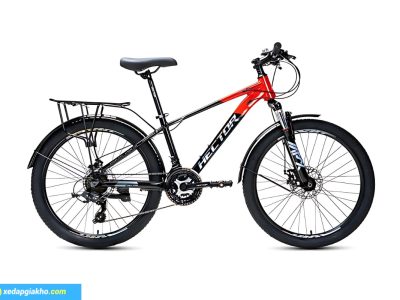 Xe Đạp Địa Hình MTB Hector Lazer 1B 24 Inch Màu Đỏ Đen