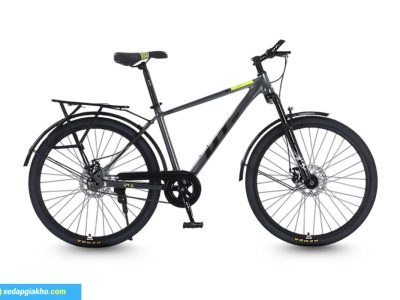 Xe Đạp Địa Hình MTB QT QT160 26 Inch Ghi Xanh Lá
