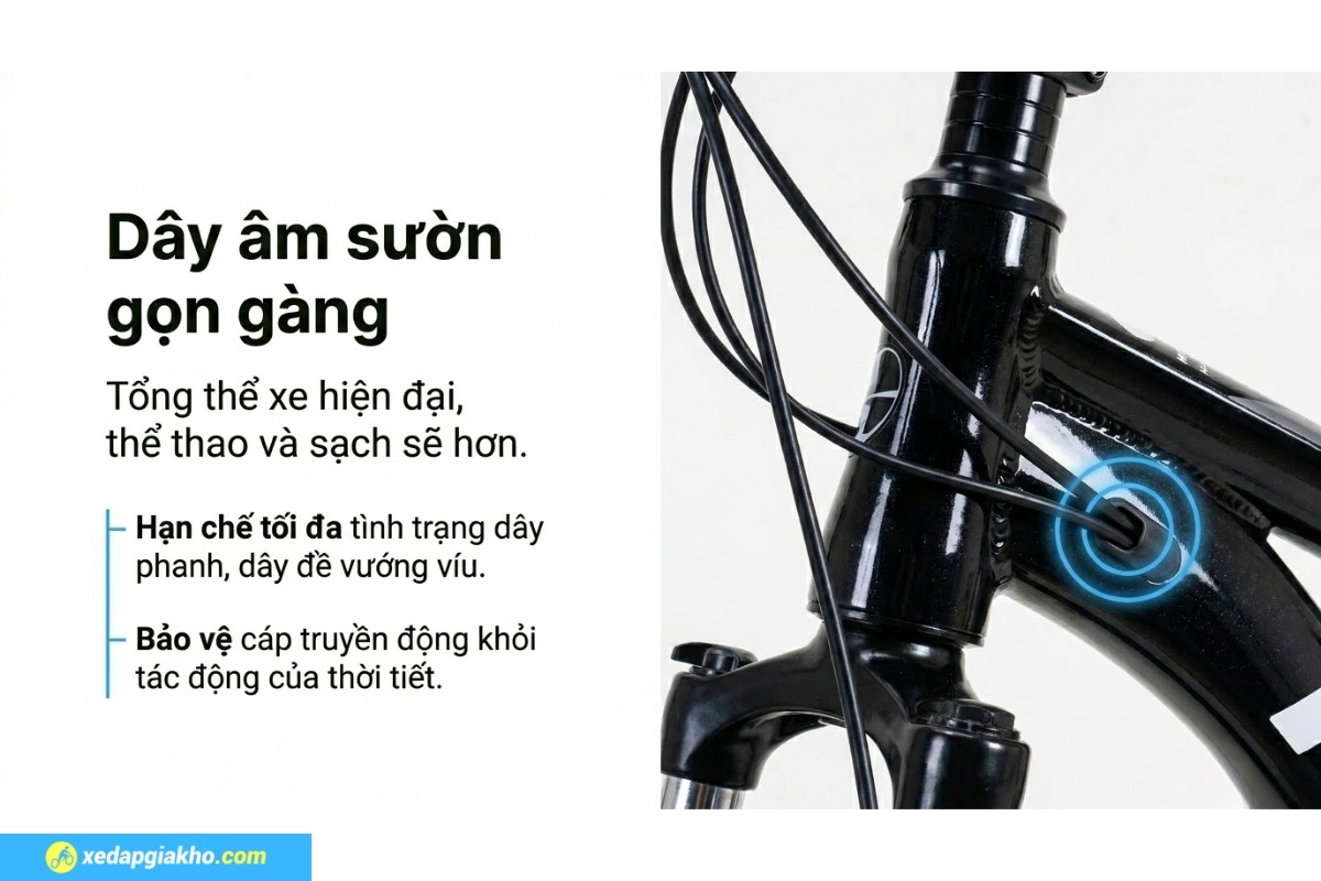 Xe Đạp Địa Hình MTB Hector Apollo 2B 26 Inch 13 Thiết kế dây âm sườn gọn gàng