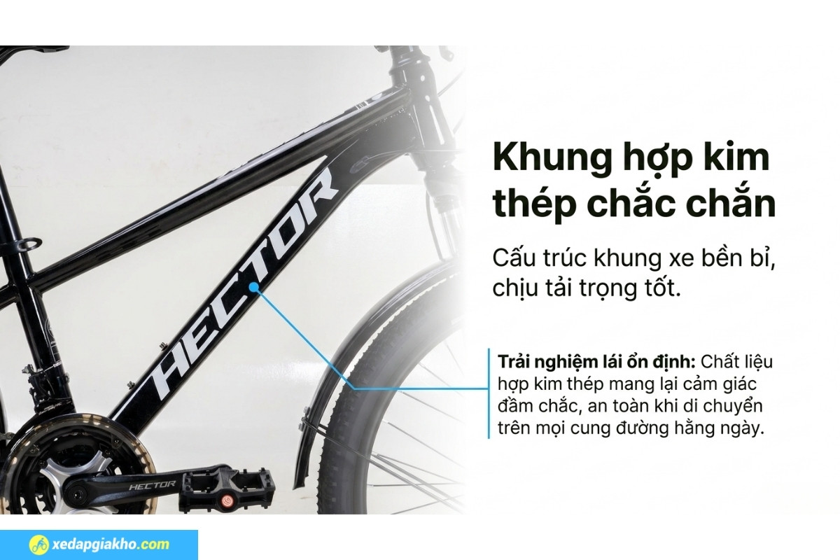 Xe Đạp Địa Hình MTB Hector Apollo 2B 26 Inch 12 Khung hợp kim thép chắc chắn