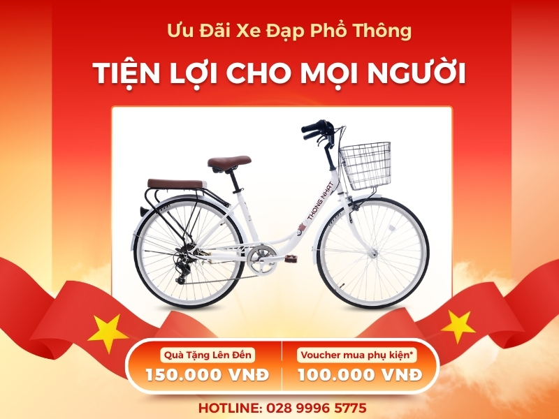 Khuyến Mãi Xe Đạp Tháng 9/2025: Ưu Đãi Lên Đến 1.350.000Đ 4 Xe đạp phổ thông đa dạng mẫu mã, kiểu dáng chất lượng