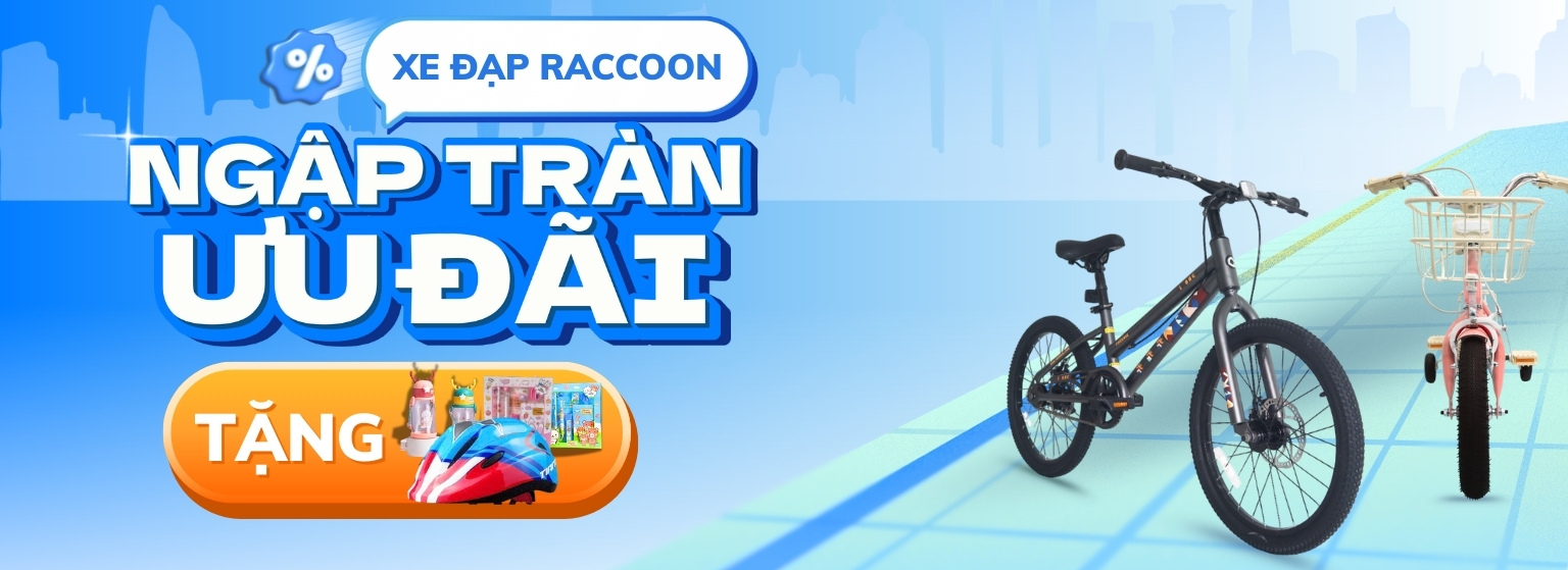 Xe đạp trẻ em raccoon khuyến mãi